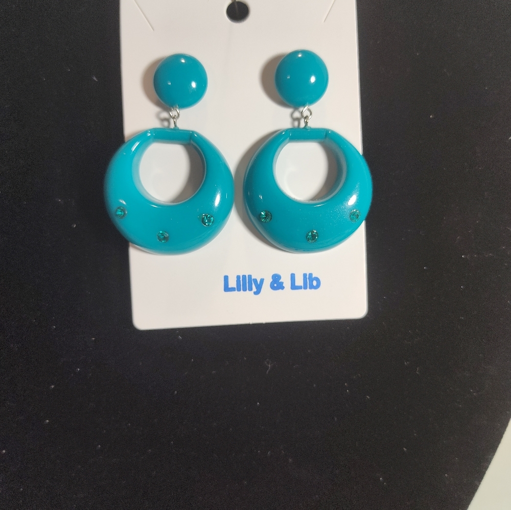 Lilly & Lib Turquoise Pierced Earrings